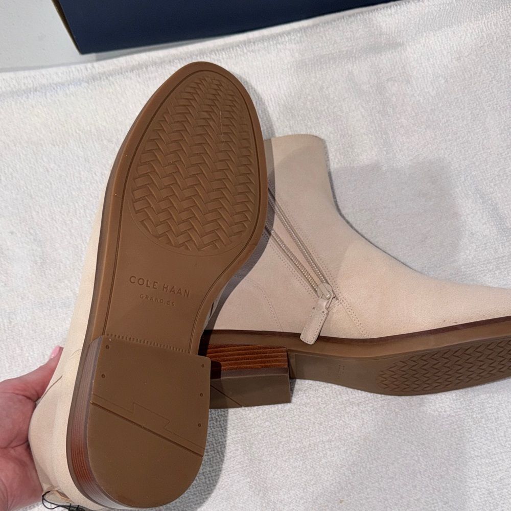 Cole Haan Light Beige Ankle Boots - Picture 2 of 3
